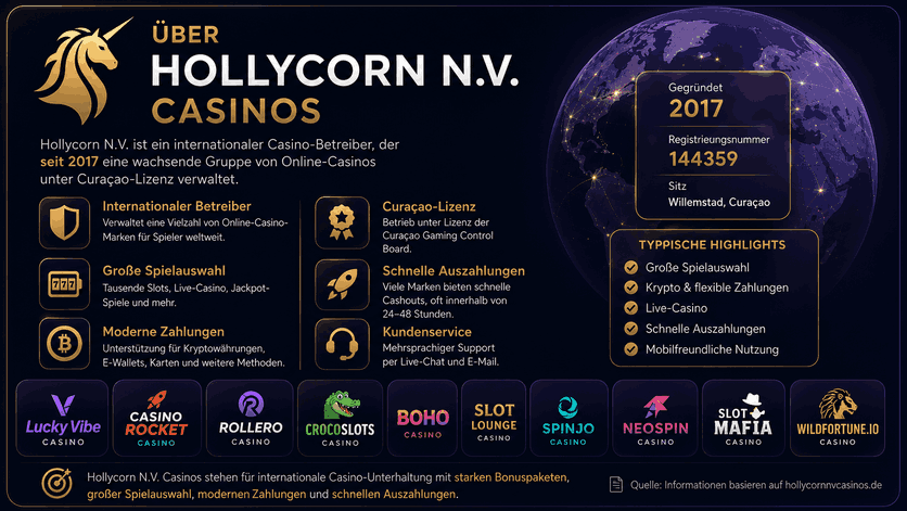 Über Hollycorn N.V. Casinos